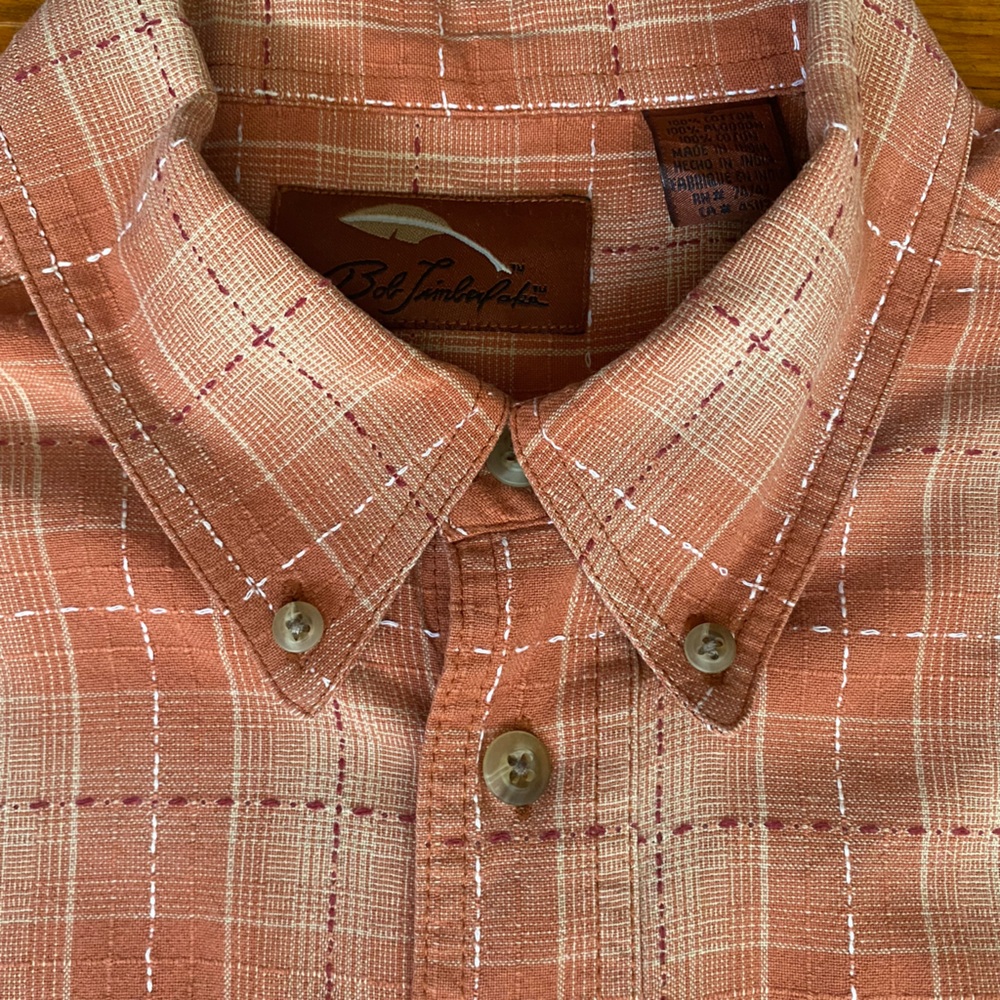 Bob Timberlake Long Sleeve Button-Down Shirt size Large Rustic Casual Plaid